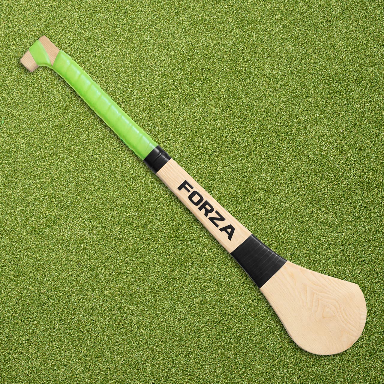 FORZA Ash Wood Hurling Stick - GAA Hurling & Camogie Stick [5 Sizes] (Green, 32in)