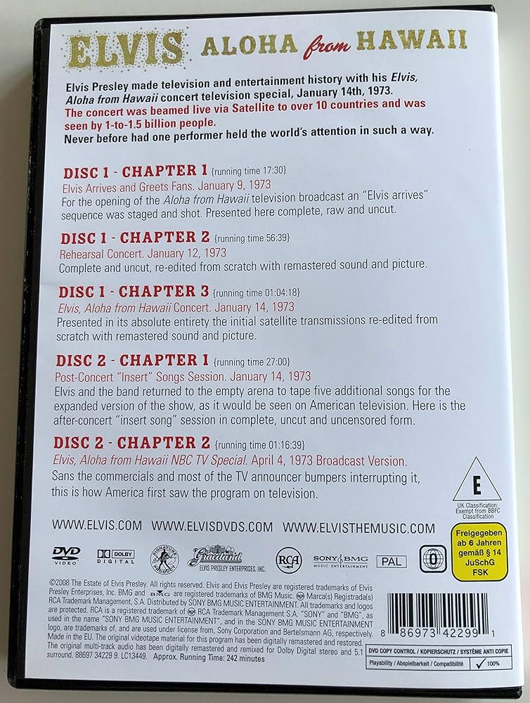 その他 Elvis: Aloha from Hawaii [DVD] [Import] Elvis Presley: Aloha From Hawaii : Amazon.pl: Płyty DVD i