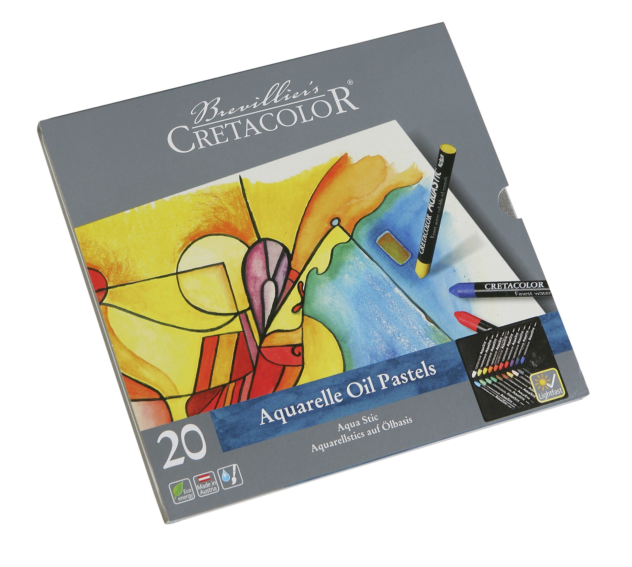 Cretacolor AQUASTIC métallique Lot de 10 Assortis Étui en métal, craies à la cire, cire Crayons