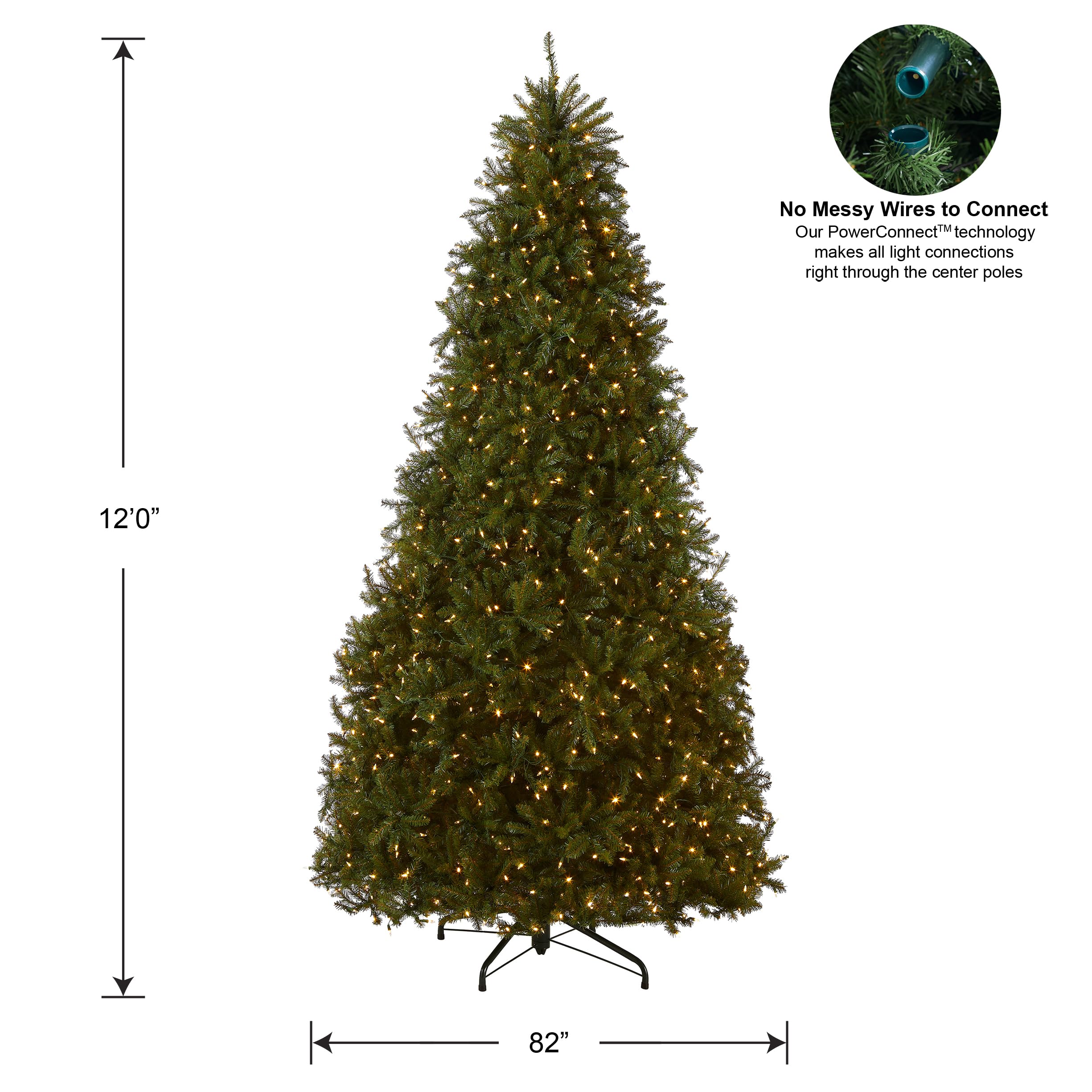 Lowes 9 Foot Pre Lit Artificial Christmas Trees Large (>9 Ft) Flocked