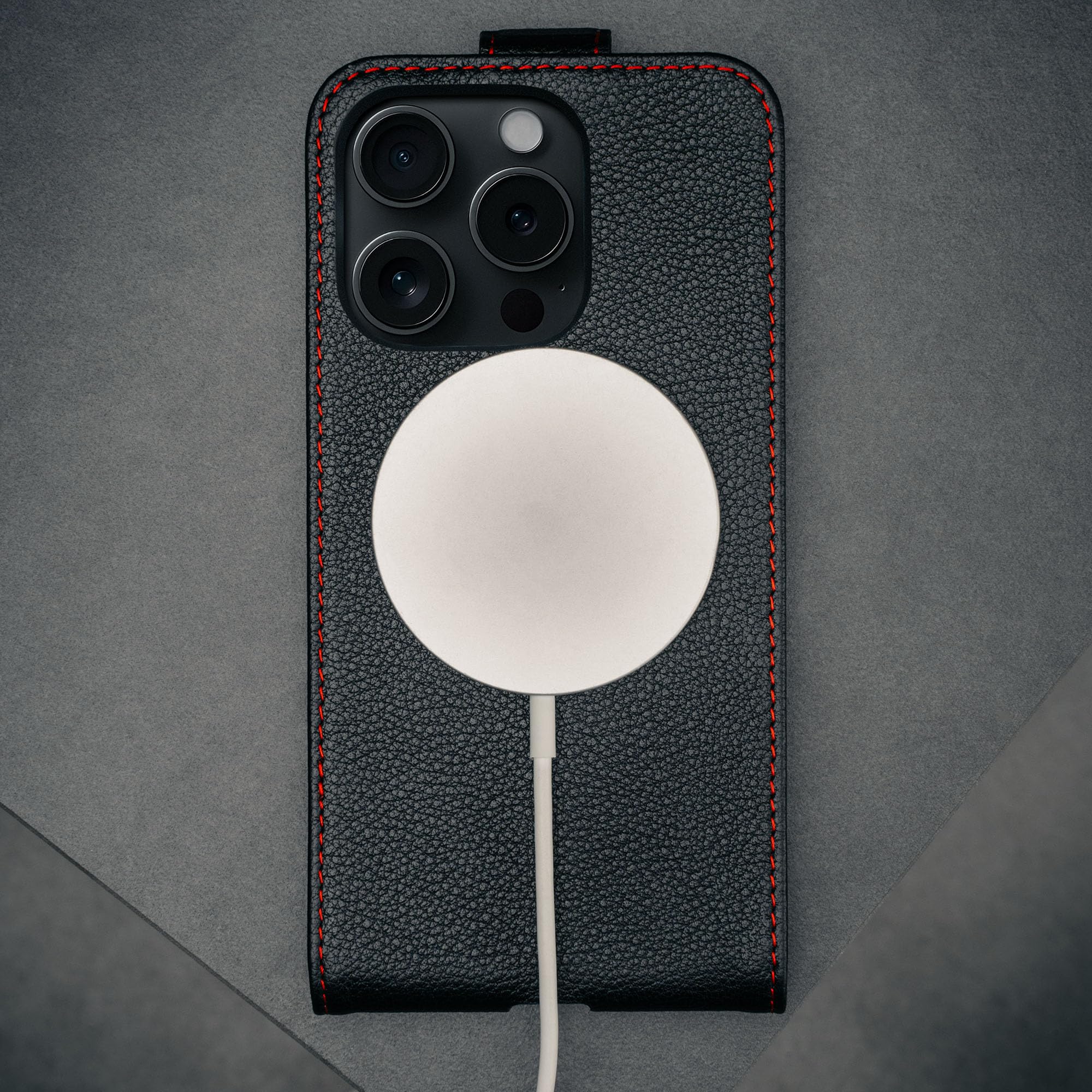 TORRO Etui z Klapką do iPhone 16 Pro Max – Wysokiej Jakości Skórzane Etui z Portfel z Przegródkami na Karty - Czarny