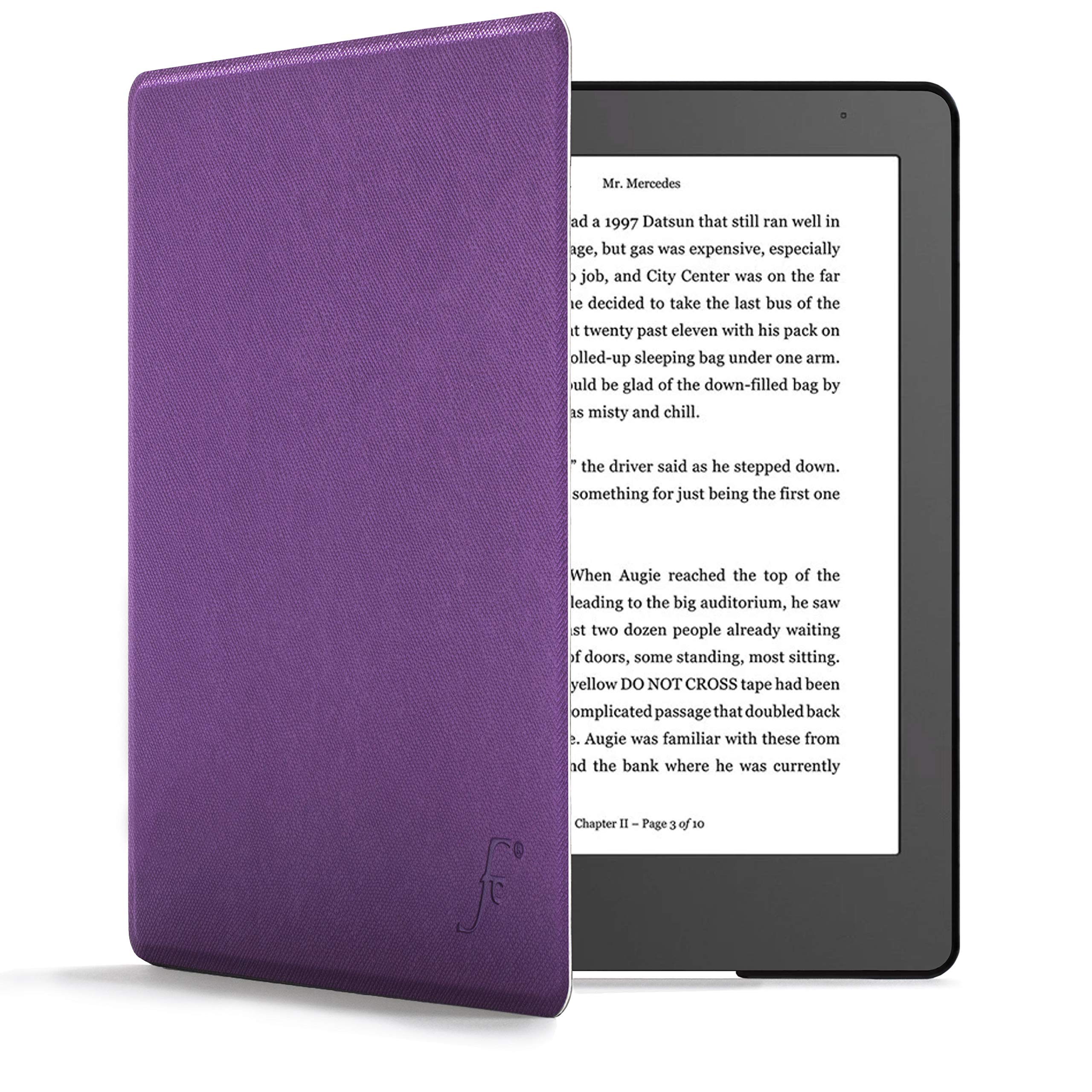 Forefront Cases Funda para Kobo Aura Edition 2 (Modelo: N236, 2016) - Delgado, Ligera y Protectora Funda para Kobo Aura Edition 2 (6") - Smart Auto Sueño Estela Función (Carcasa) - Púrpura - 1