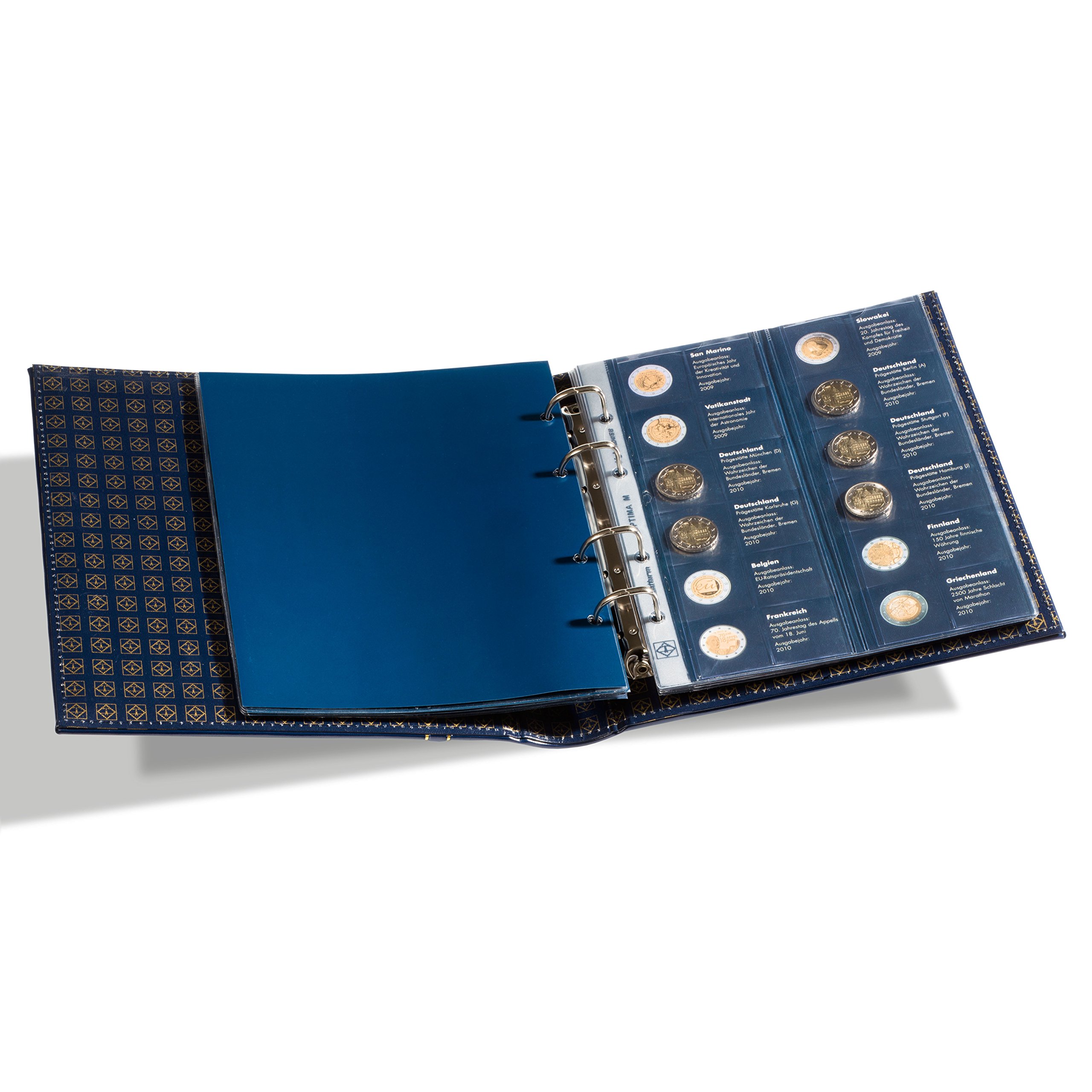 Leuchtturm 343381 Álbum preimpreso 2-Euro-Optima Volumen 1 - Álbum de Monedas EU. 2 Euro Monedas conmemorativas de 2004 a 2013 - Azul