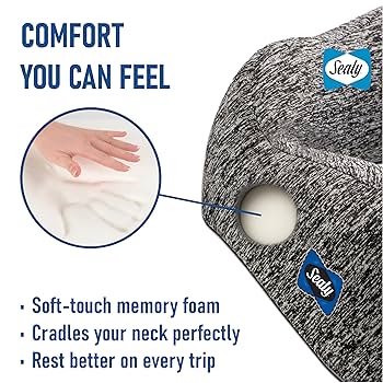 ♡SEALYシーリー 2WAY NECK PILLOW♡ Amazon.com: Sealy Travel Pillow – Airplane Pillow for Neck
