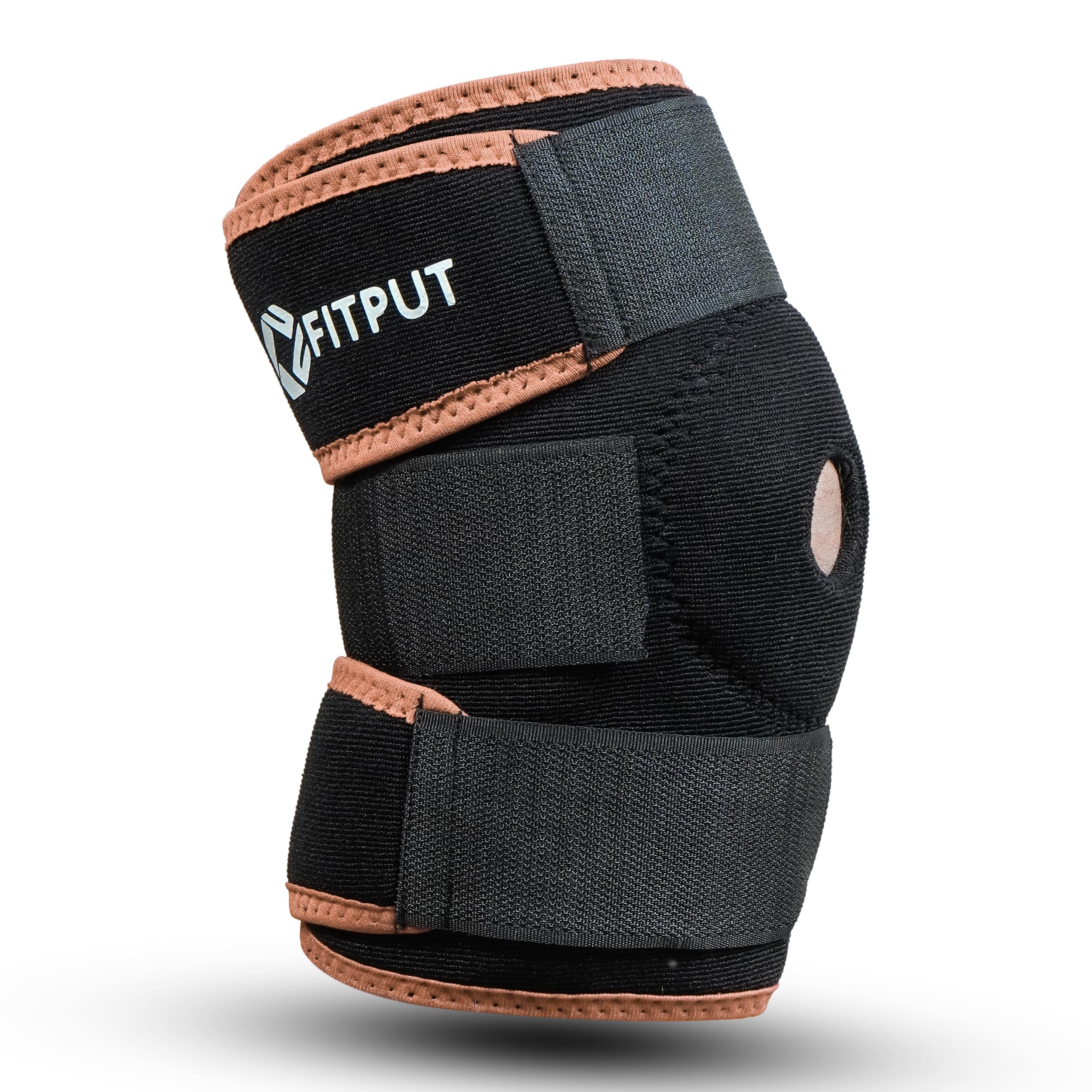 FITPUT 1piece Knee Cap For Men Women For Leg Pain Relief Products Ajustable Black Knee Support Men Gym Knee Caps Open Patella Gel Pads Knee Brace Gym Accessories For Men(Freesize) (B0C61QNTD7) Amazon Price History, Amazon Price Tracker