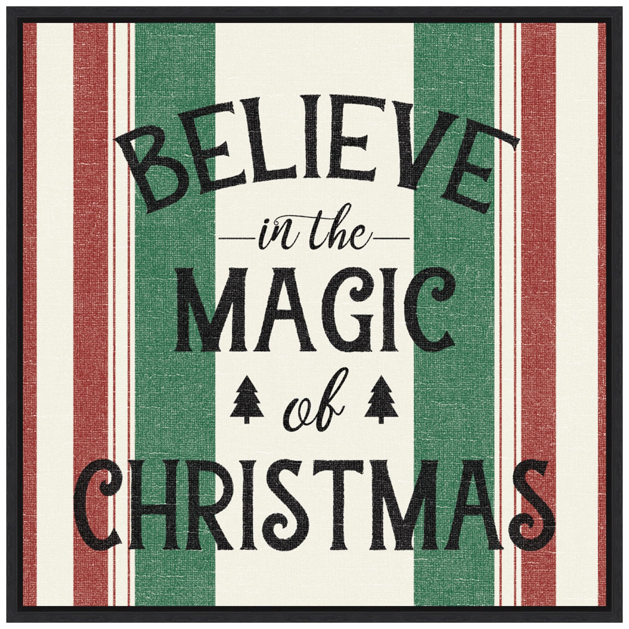 Amanti Art Framed Canvas Wall Art 30x30 Heartland Holiday IV Green by Wild Apple Portfolio, Framed Wall Art Canvas, Holidays Artwork, Modern Decor, Large Poster Painting for Living Room, Bedroom,