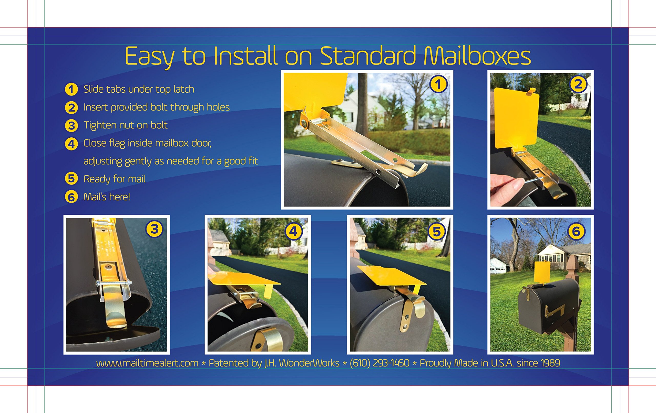 Mail Time! ® Yellow Mailbox Alert Flag for Long Driveways Buy Online