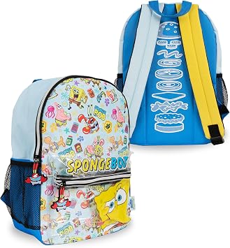 Spongebob Squarepants Backpack, School Bag for Boys & Girls, 37 x 25 cm