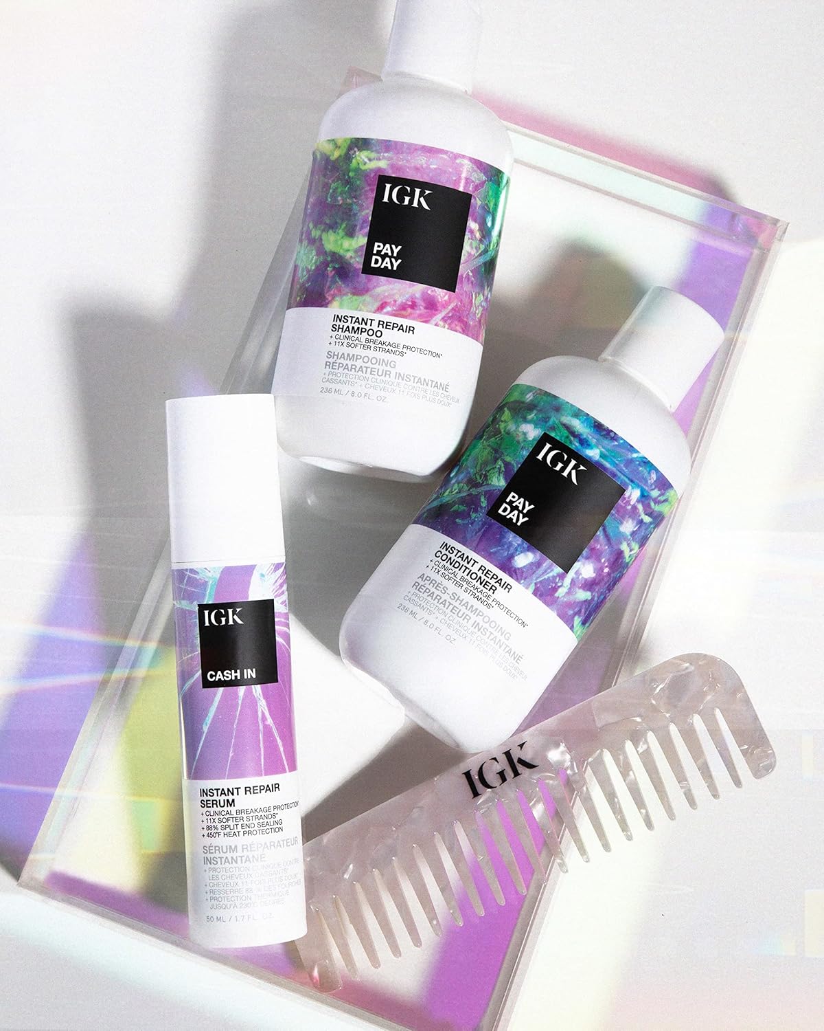 IGK PAY DAY Instant Repair Conditioner | Bond-Building + Damage Repair | Vegan + Cruelty Free | 8 Oz - Image 3