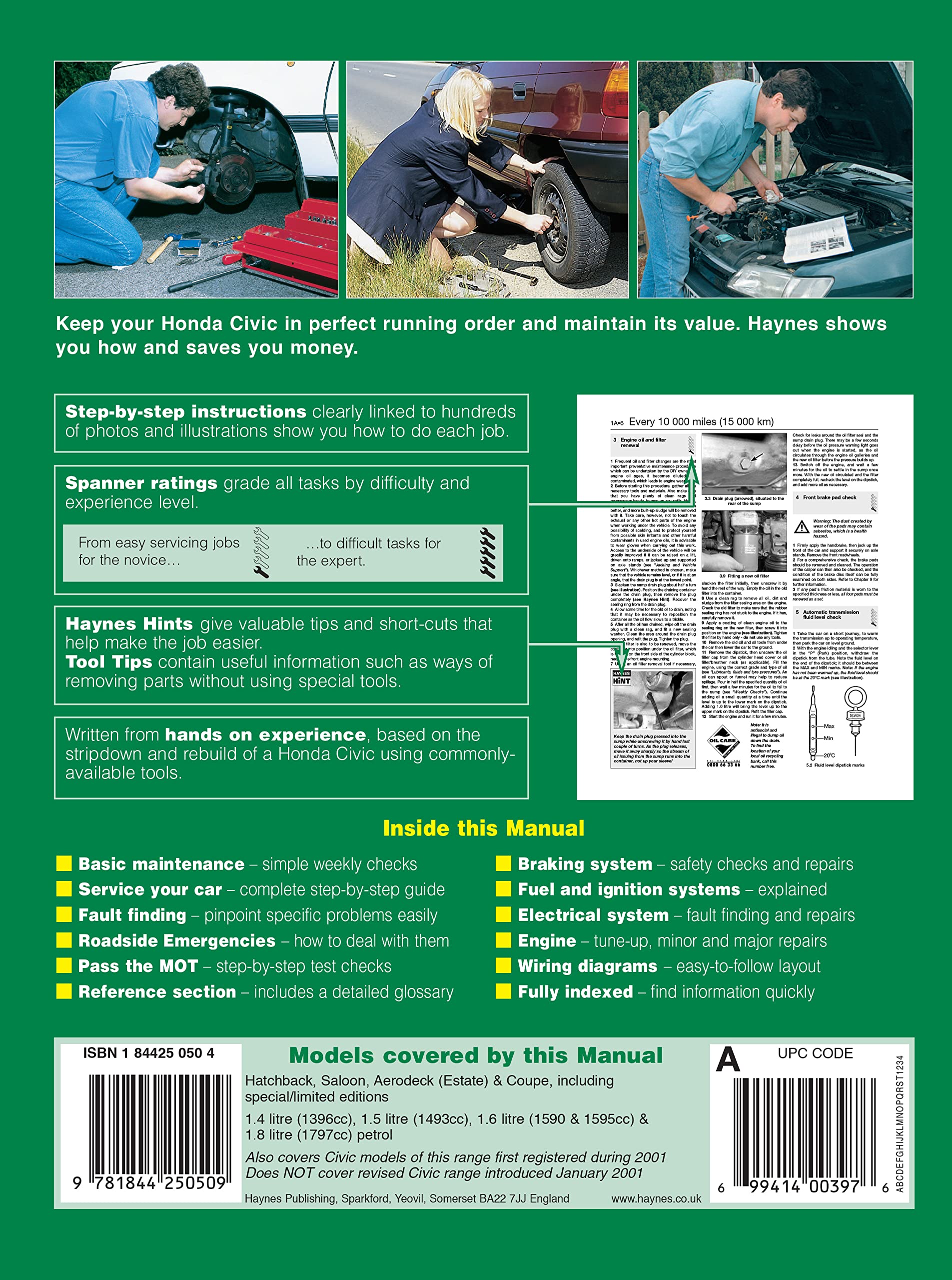Honda Civic Service And Repair Manual: 95-00