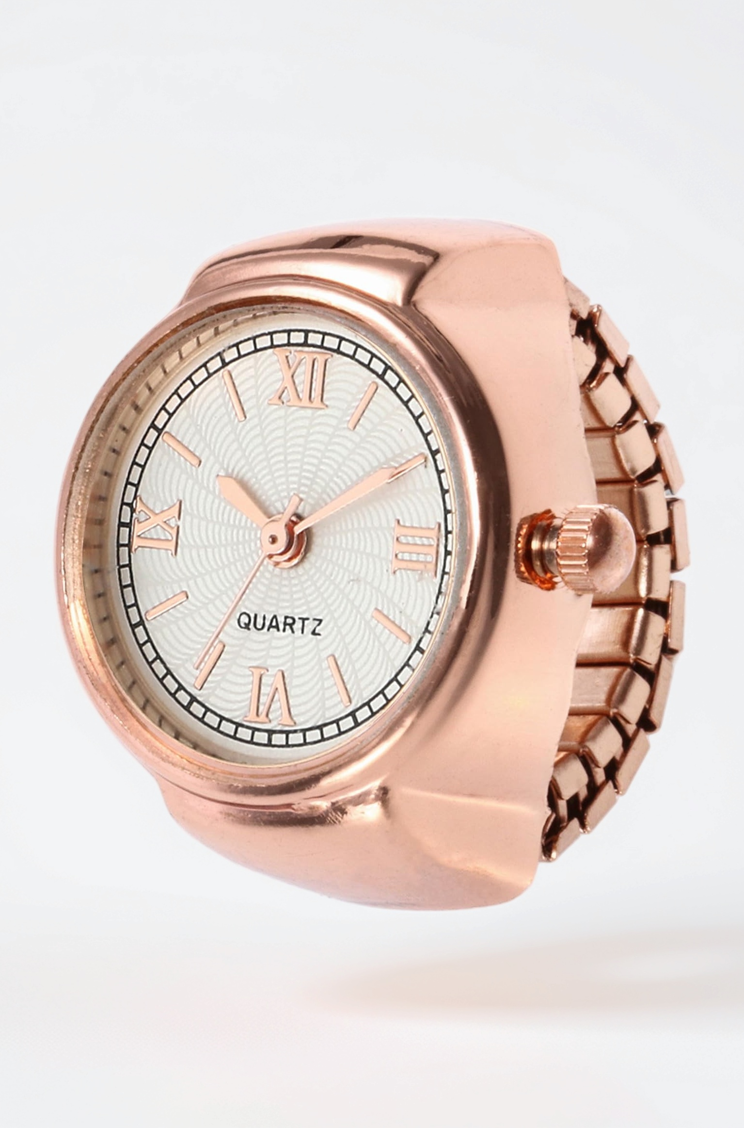 Ring Watch For Women Strachable Stainless Steel Gold Plated Roman Stylish Gold Ring For Women Girls Love Gifts