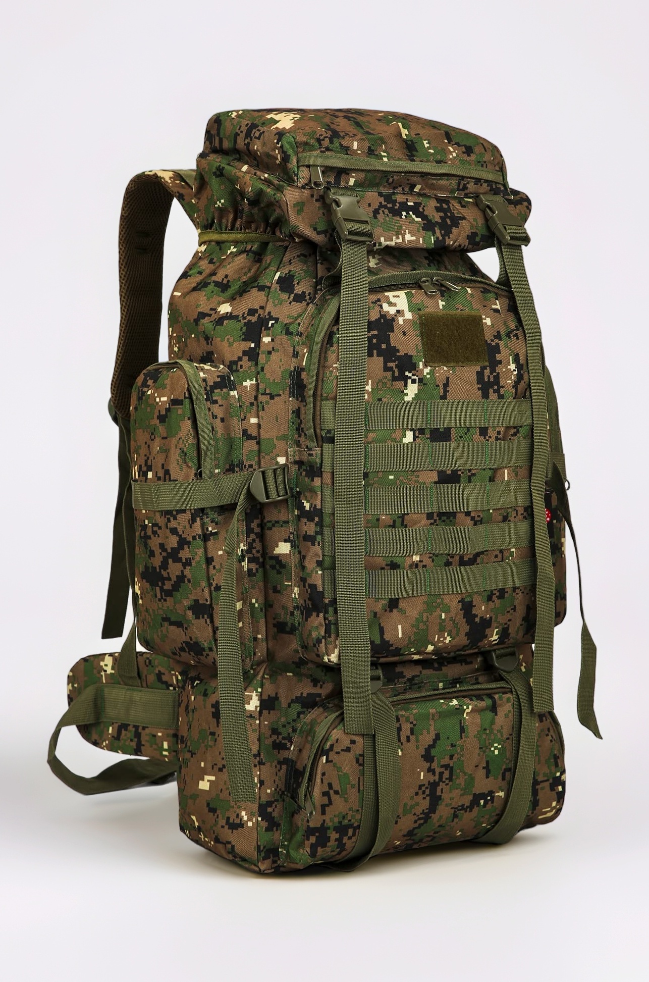 WintMing 70L Camping Hiking Backpack Molle Rucksack Waterproof Traveling Daypack, No Internal Frame