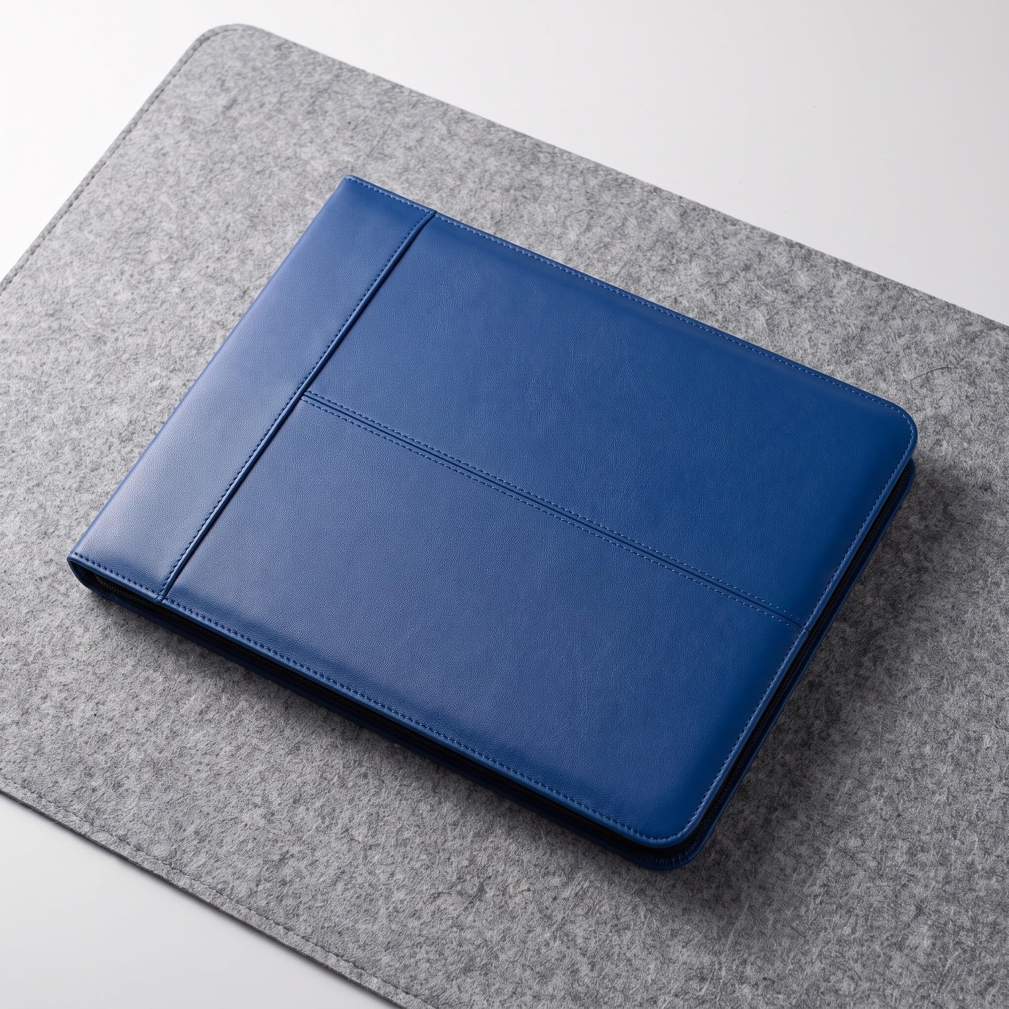 Artibetter Raccoglitore per assegni aziendali formato A4 con cerniera - Raccoglitore a 7 anelli per assegni aziendali (23 x 33 cm) - Portafoglio in similpelle con custodia e organizer per documenti