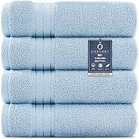 Vista 22 de COZYART - Juego de 6 toallas de baño de algodón turco, color verde salvia, gruesas suaves absorbentes duraderas, 19.17 oz/yd², incluye 2 toallas