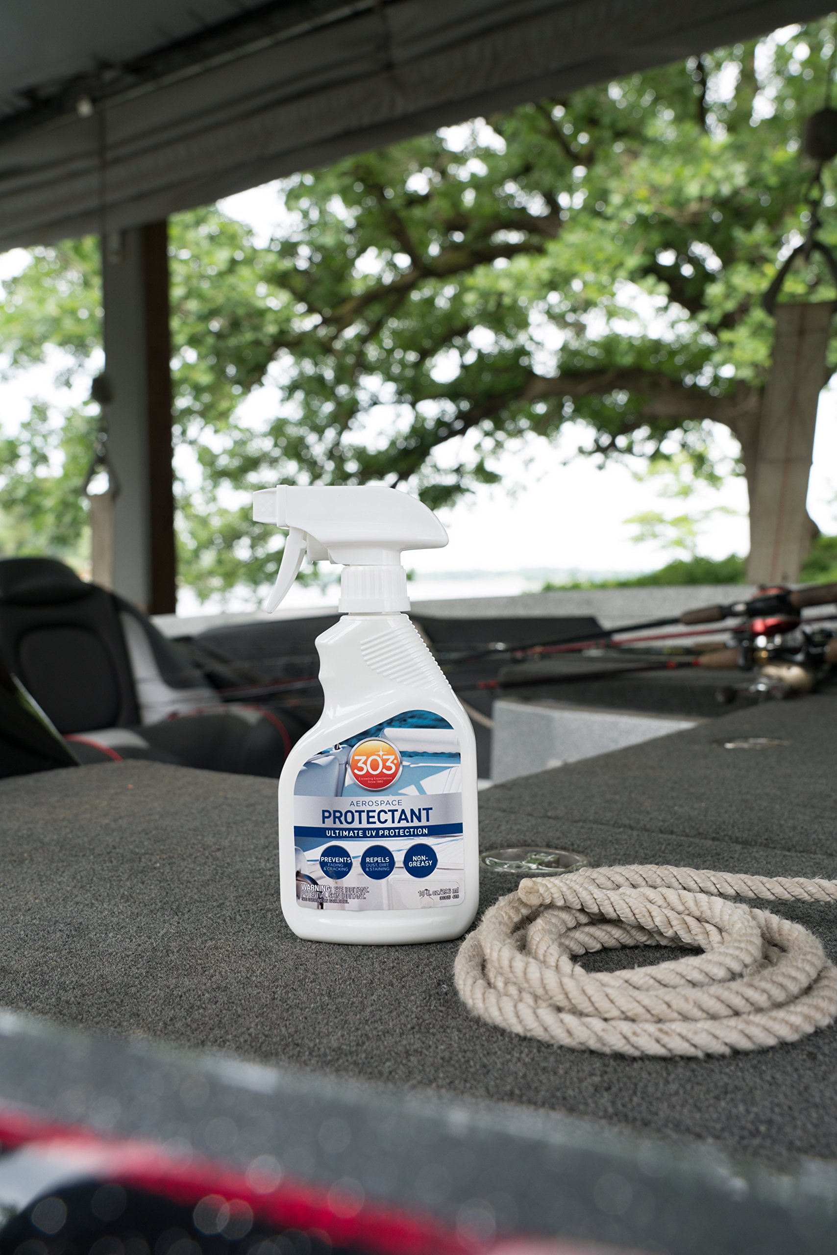 303 (30305) Marine Aerospace Protectant 296 ml – Spray de protección UV para barco, vinilo, goma y plástico, acabado mate + guantes Fiwiko de nitrilo gratis