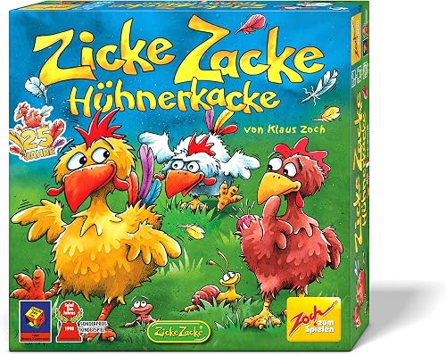 Zicke Zacke Hühnerkacke: Für 2-4 Spieler ab 4 Jahren. Spieldauer: 15-20 Minuten