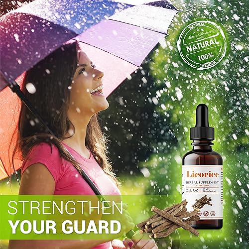 Miniatura 6 de Extracto de raíz de regaliz  Apoyo inmunológico a base de hierbas, suplemento orgánico de extracto de glabra de Glycyrrhiza para la digestión,