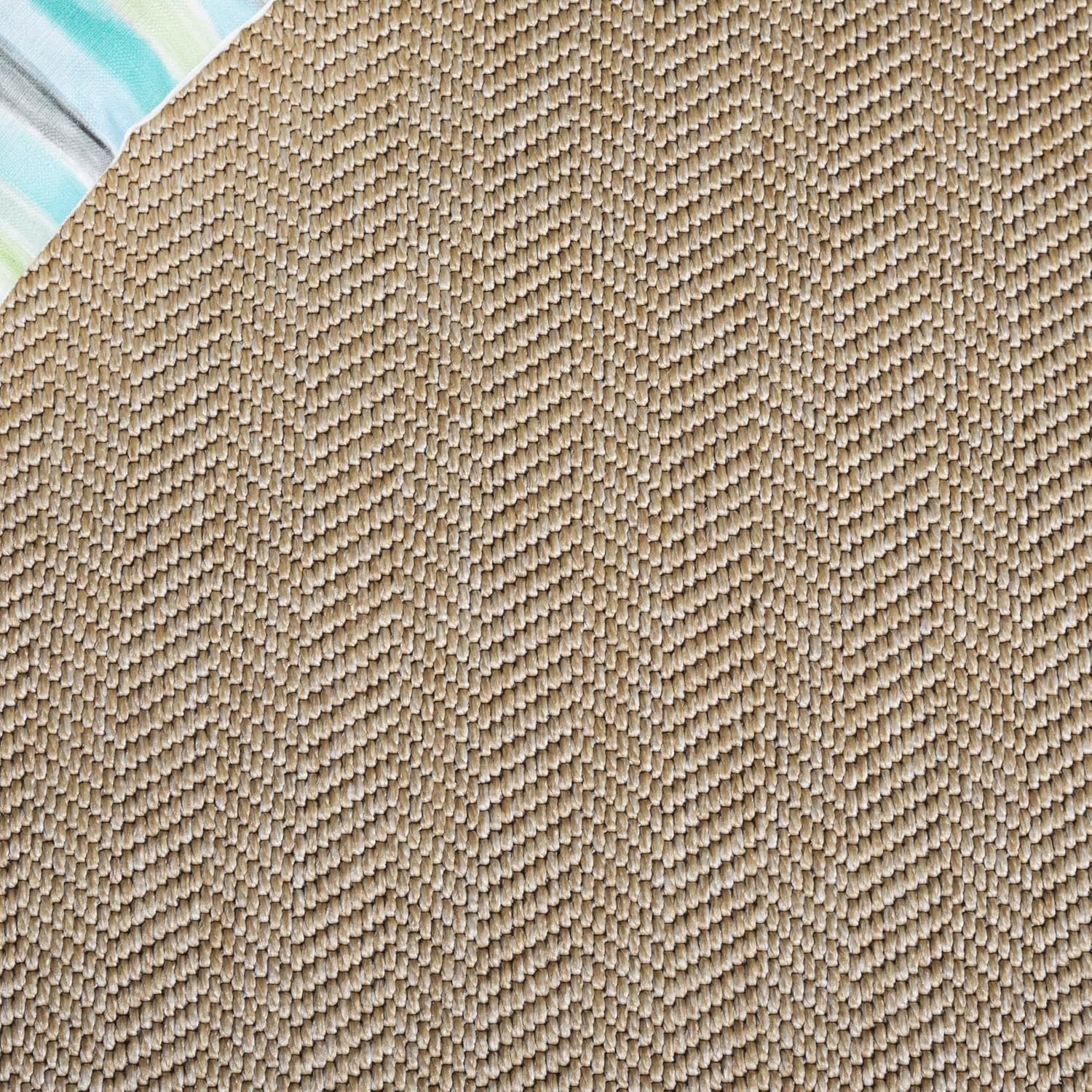 SAFAVIEH Washable Rug Outdoor Sisal All-Weather Collection - 2'2" x 8' Runner, Tan, Non-Shedding & Easy to Clean, Ideal for Patio, Backyard, Mudroom (SAW402B)