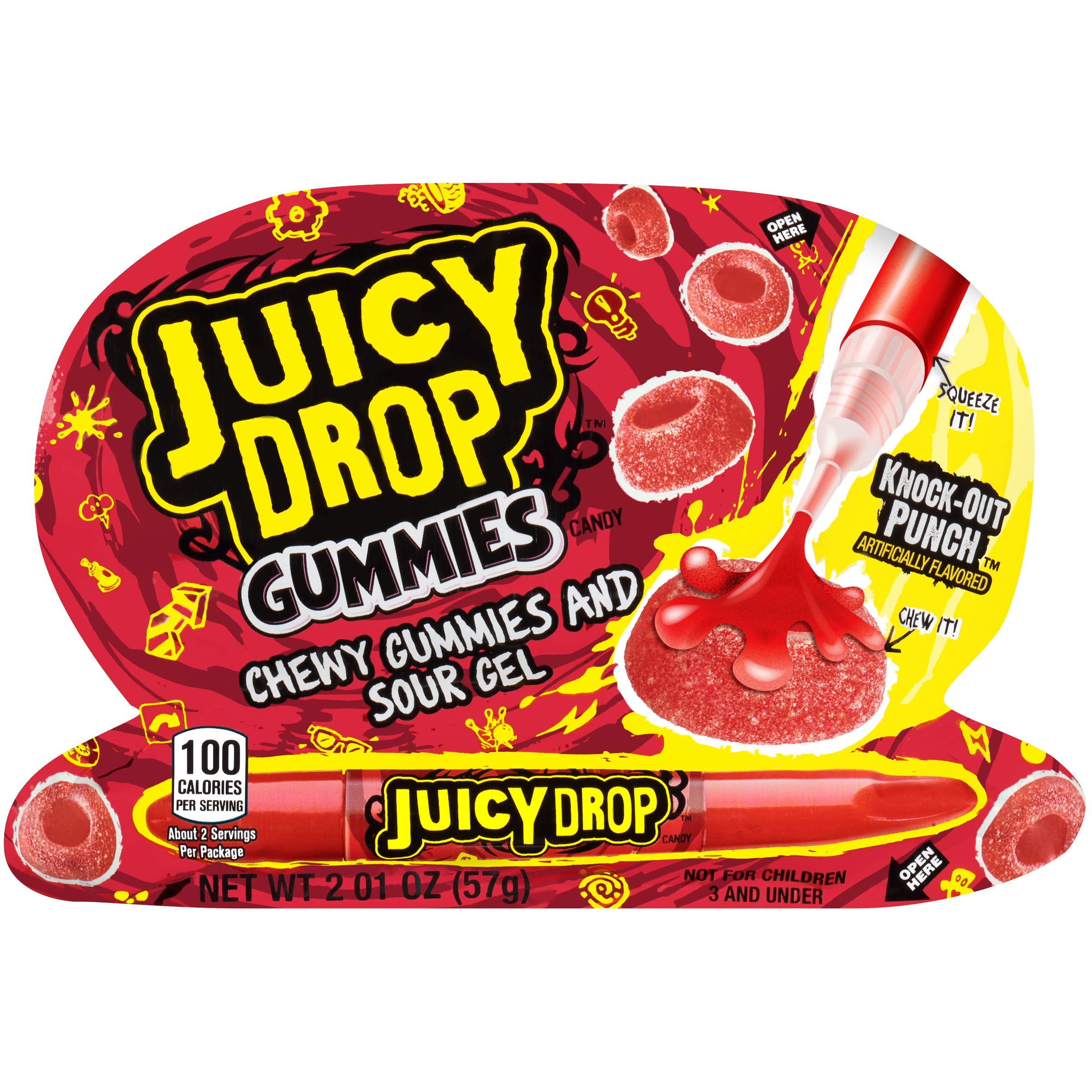 Juicy Drop Sweet & Sour Easter Gummy Candy 16 Count Variety Pack