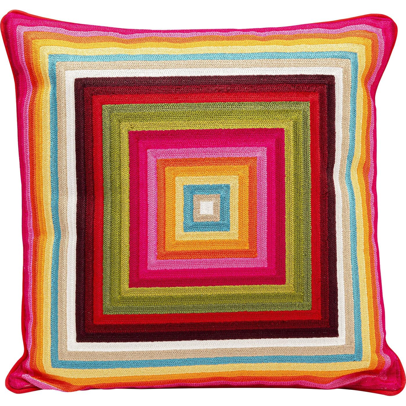Kare Design cuscino decorativo Artistic Square, multicolore, fantasia geometrica, per divani, poltrone, letti, grandi dimensioni, 50 x 50 cm