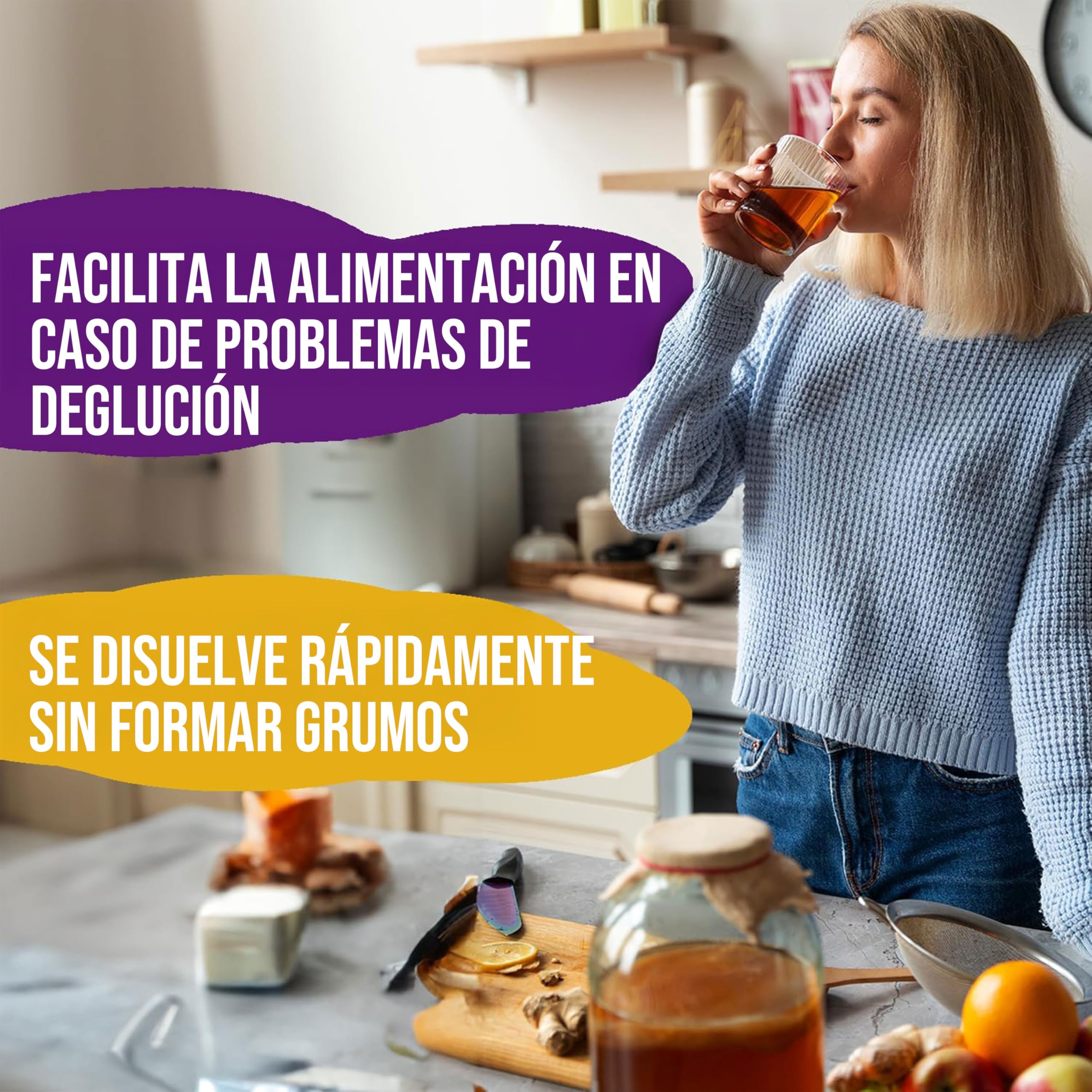 RheinNatur Viscomin Polvo espesante 2,5 kg - Polvo espesante para bebidas y alimentos - Espesante para espesar bebidas y alimentos - Natürliches Verdickungsmittel
