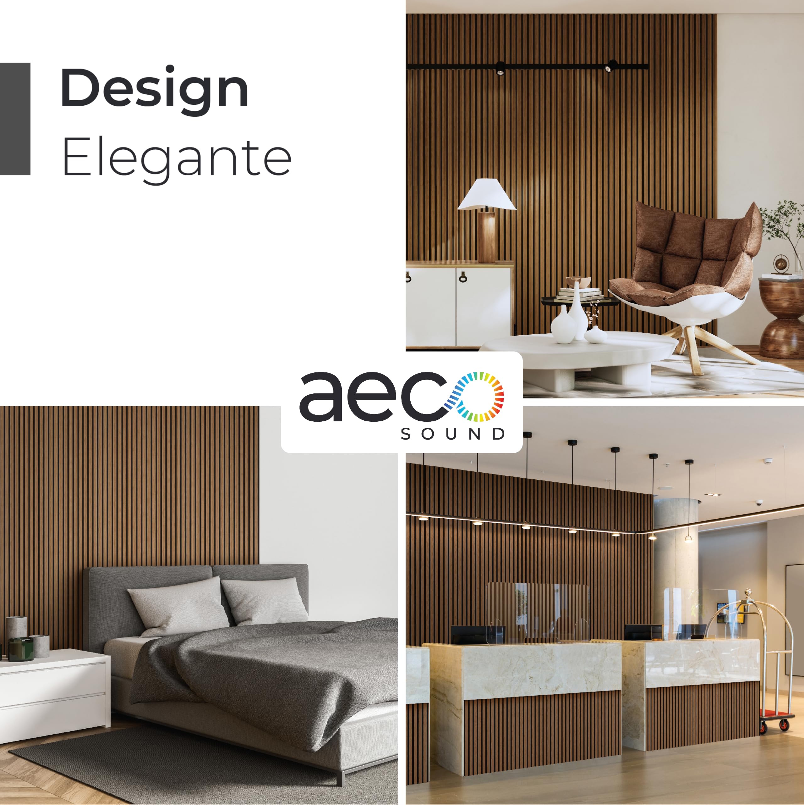 Aeco Sound® Pannelli Acustici In Feltro – 9 Pezzi 30x30 Cm, Spessi 1,5 Cm, Autoadesivi, Colore Grigio