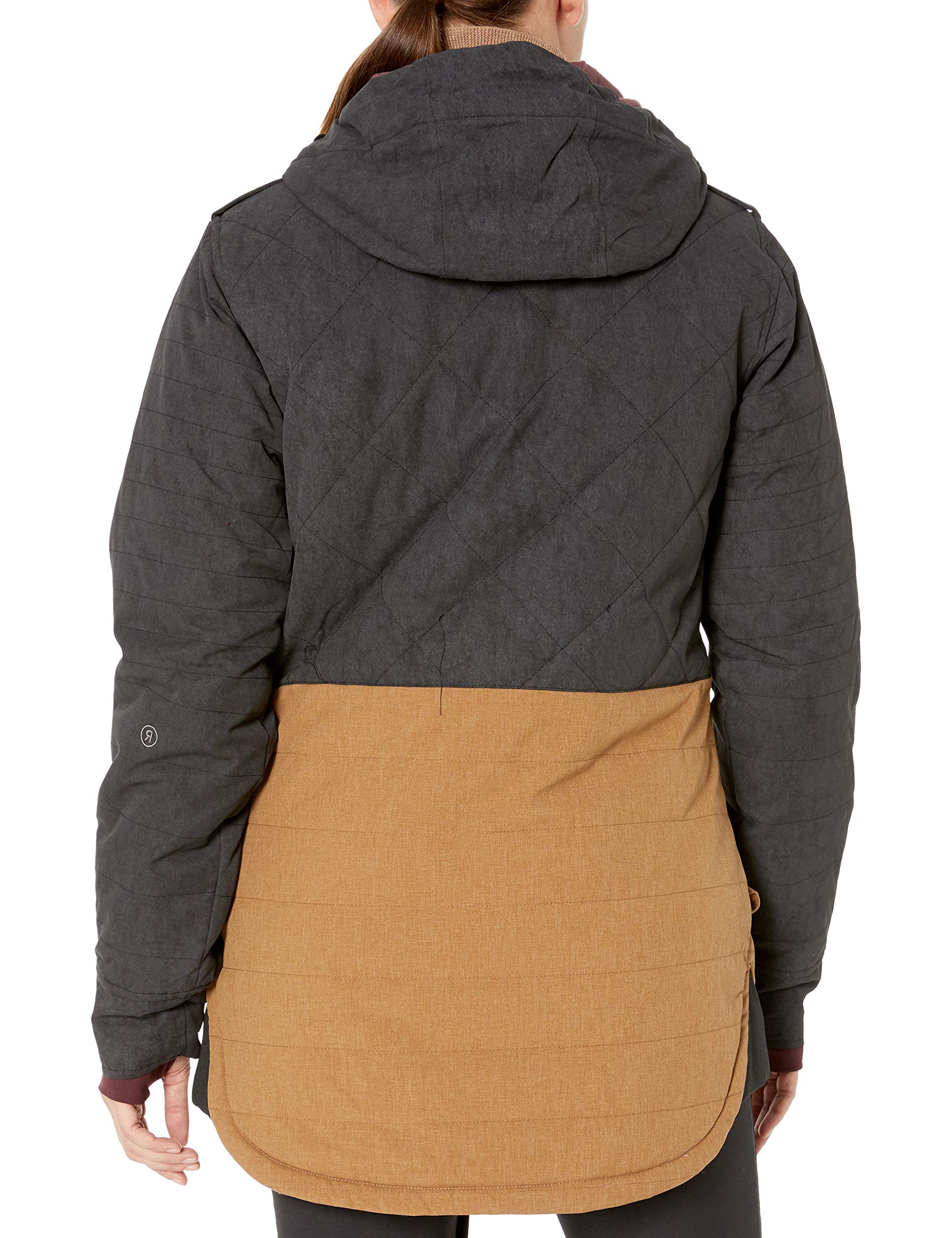 Ride Snowboard Outerwear Women's Marion Jacket, Waxed Black/Tobacco Melange, SM