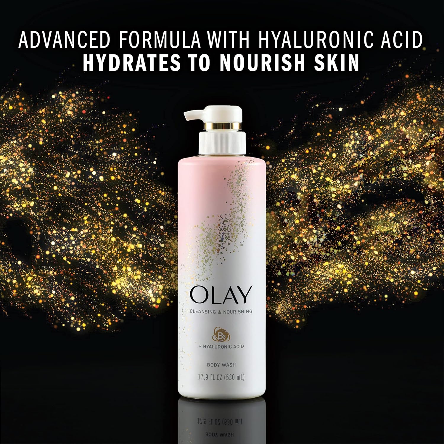Olay Body Wash with Hyaluronic Acid and Vitamin B3, Cleansing & Nourishing, 17.9 Fl Oz (Pack of 4) : Everything Else