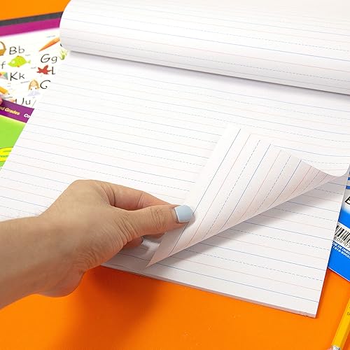 Miniatura 4 de BAZIC - Bloc de escritura de manuscrito, 50 hojas de 10.5 x 8 pulgadas, libro de trabajo de práctica de aprendizaje de escritura a mano, para