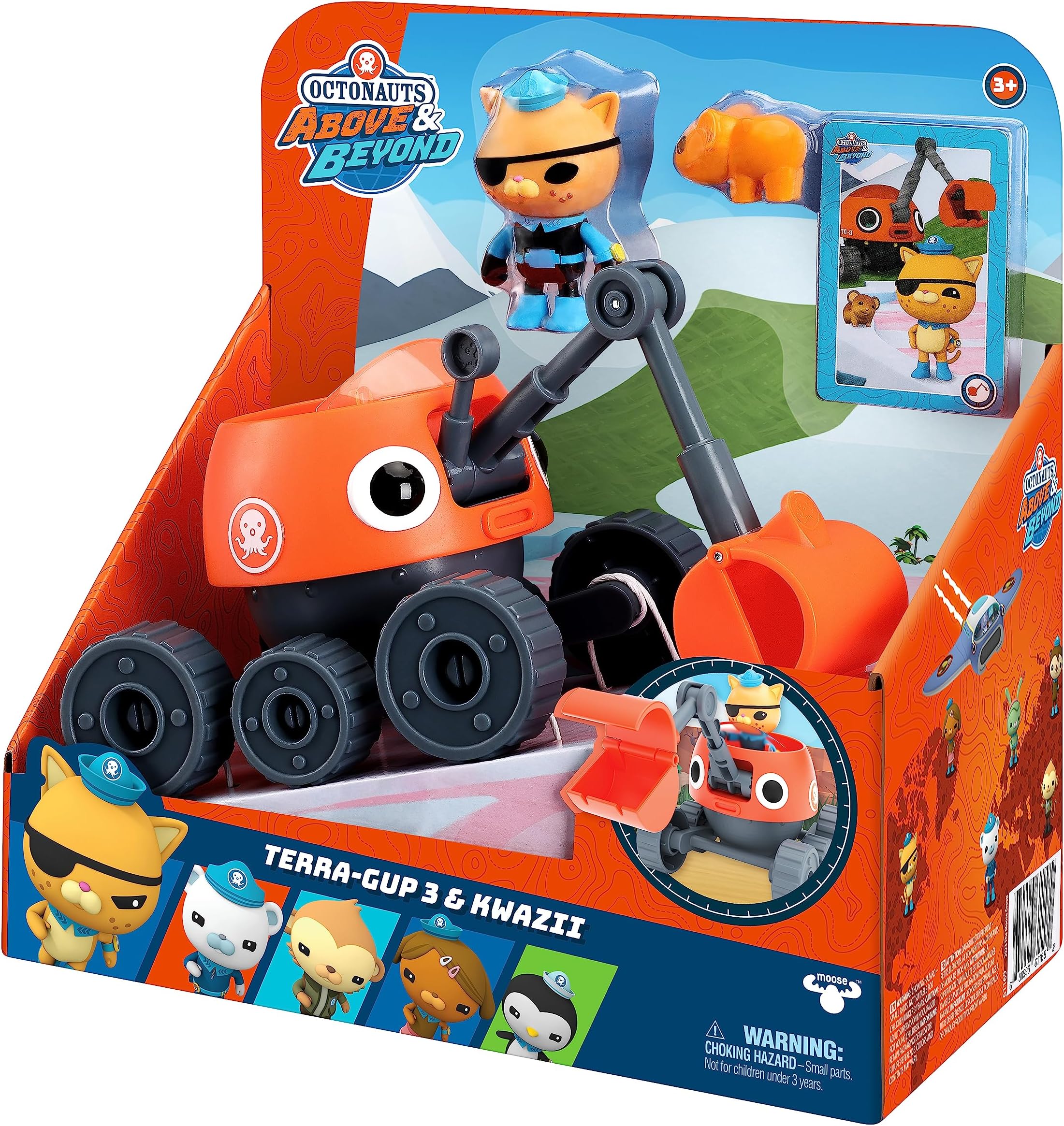 Octonauts Above & Beyond Terra Gup 3 and Kwazii Deluxe Toy Vehicle & Figure Set. Recreate Octonauts Missions. Includes 2.8" Kwazii Character and Pika Creature Figure