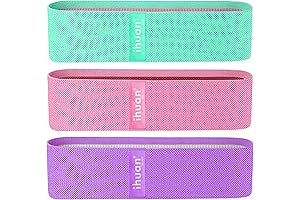 ihuan Resistance Bands for Legs and Butt, Anti-Slip & Roll Elastic Workout...