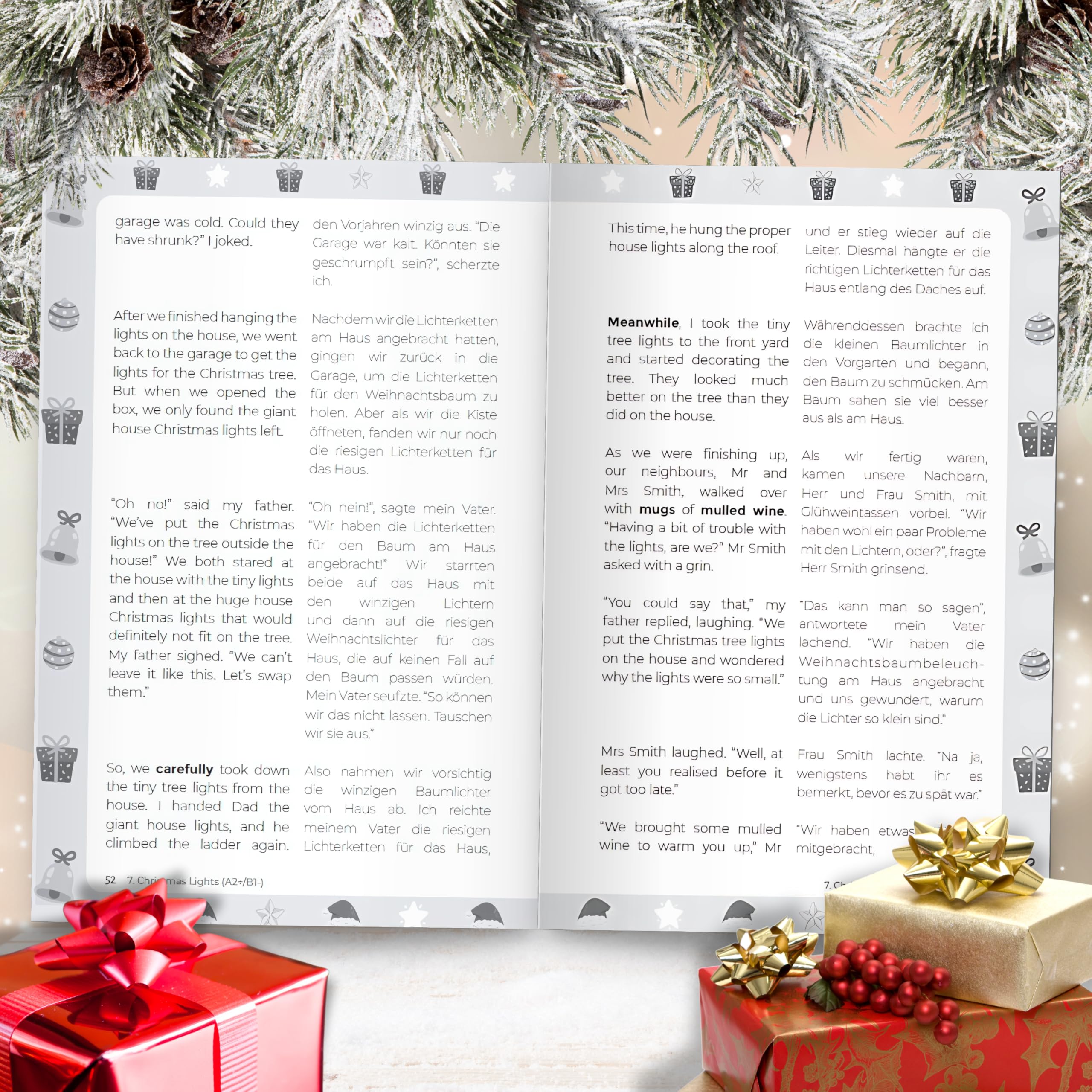 Happy Christmas! Englische Kurzgeschichten Adventskalender inkl. Audiodateien für Erwachsene - mit 24 weihnachtlichen, zweisprachigen Geschichten, ... nebenbei in der Adventszeit Englisch lernen