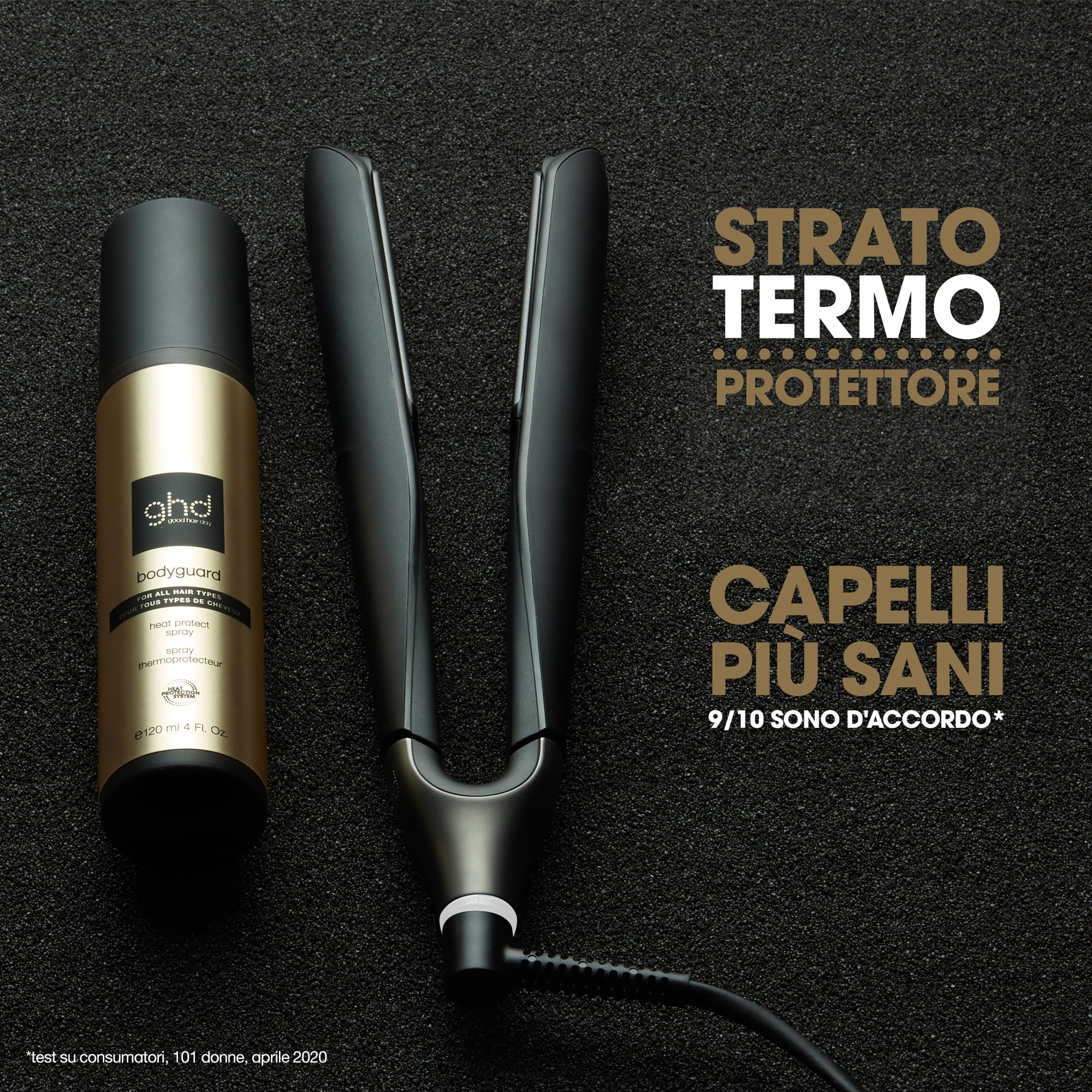 ghd Bodyguard, Spray Termoprotettore per Capelli con Heat Protection System, Protezione Invisibile e Leggera, Previene i Danni da Calore, Per Tutti i Tipi di Capelli, 120 ml