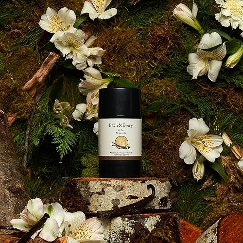 Miniatura 8 de Each & Every Paquete de 2 desodorantes naturales sin aluminio para pieles sensibles con aceites esenciales, embalaje a base de plantas (2.5 onzas