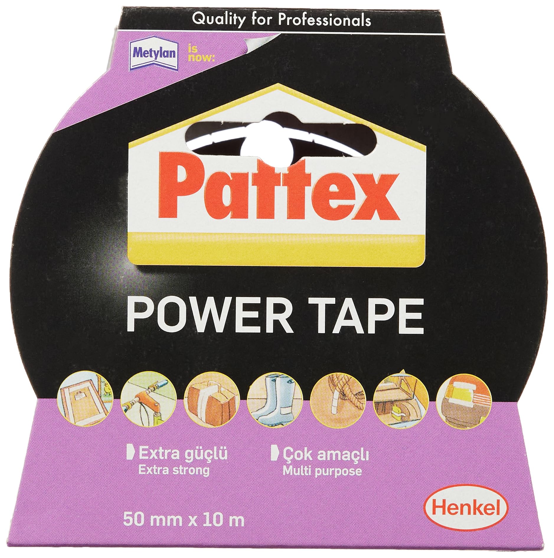Pattex Power Tape Gri Renkli 50mm x 10m