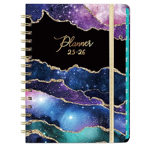 2025-2026 Planner - Academic Weekly & Monthly Planner 2025-2026, JULY 2025- JUNE 2026, 6.4" x 8.5", Academic Planner 25-26 with 12 Monthly Tabs, Back Pocket, Elastic Closure - 25-26 Planner