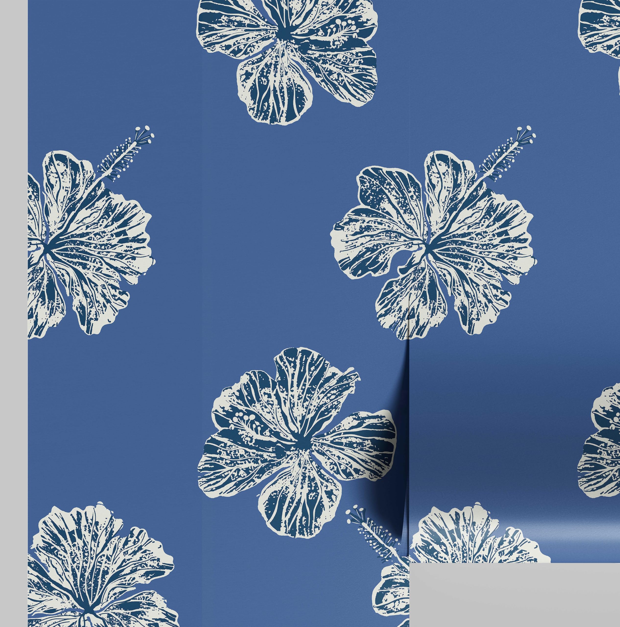 Papier peint pour chambre et salon motif Hibiscus Flower