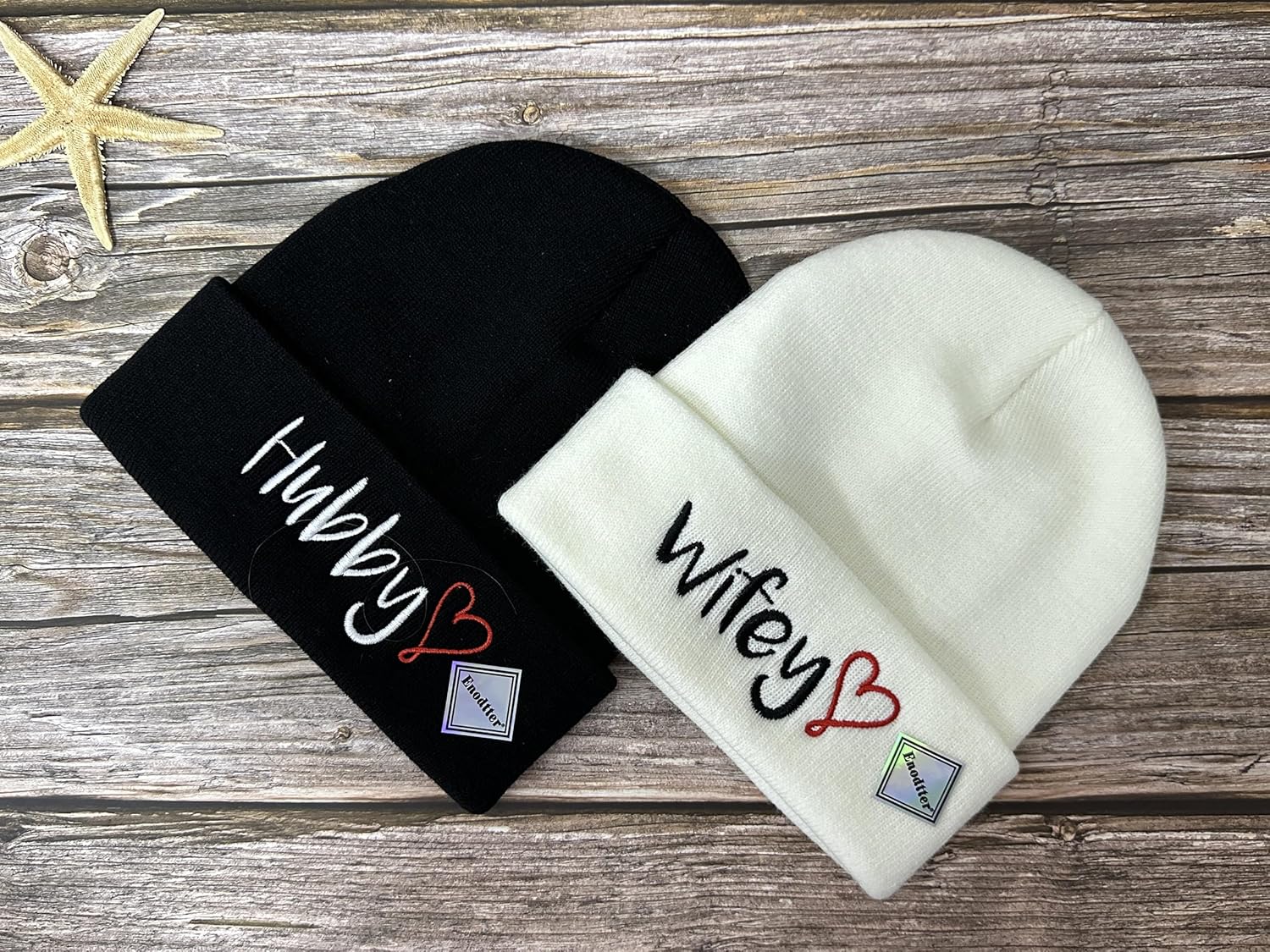 Mr Mrs Grandpa Grandma Dad Mom Hubby Wifey Beanie Hats - Image 2