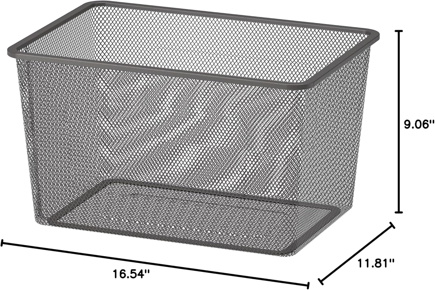 Ikea TROFAST mesh storage box, 42x30x23 cm, dark grey