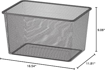 Ikea TROFAST mesh storage box, 42x30x23 cm, dark grey
