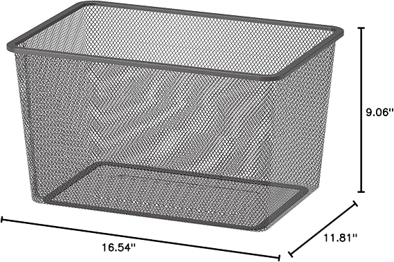 Ikea TROFAST mesh storage box, 42x30x23 cm, dark grey