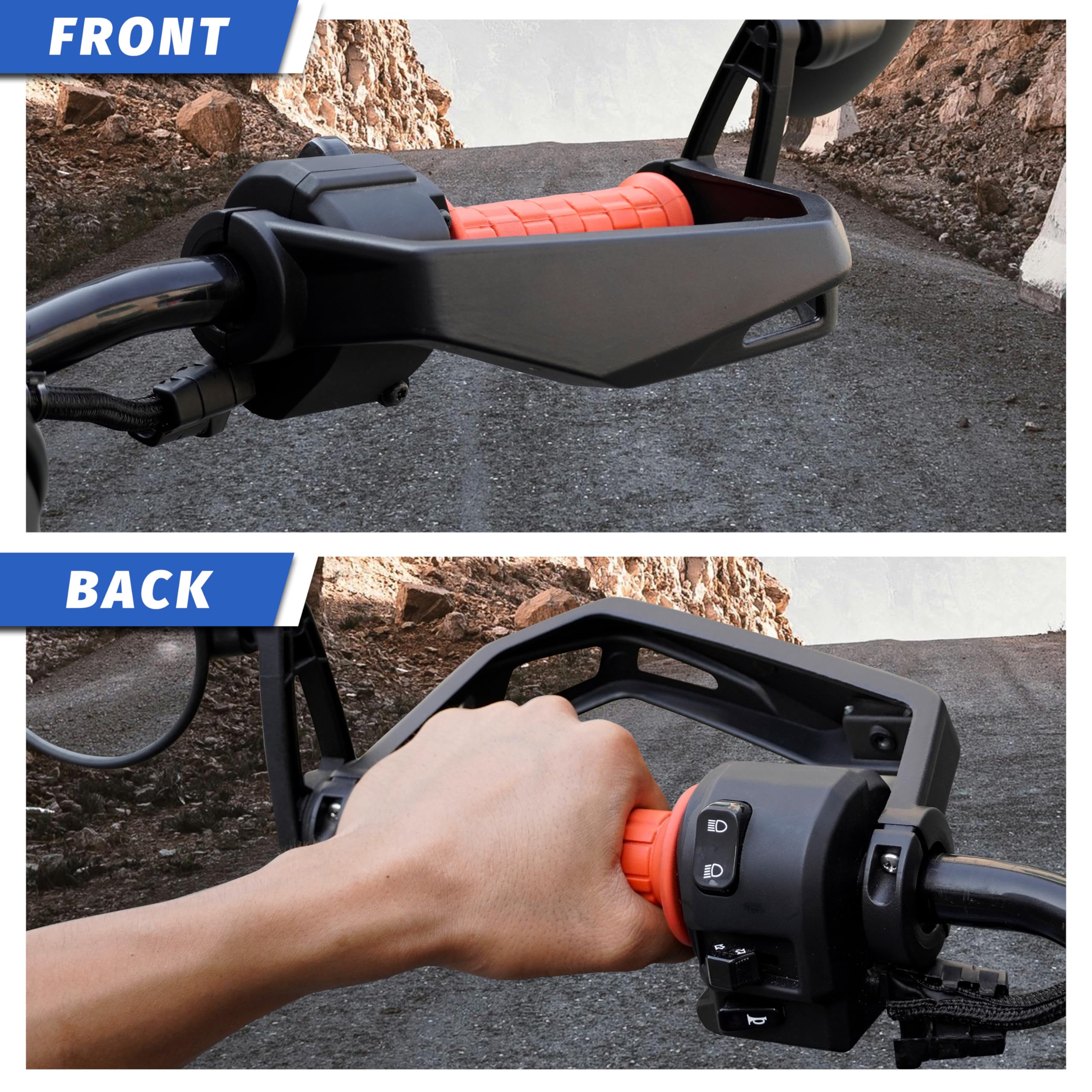 LDETXY Aluminum Handguards For Can-Am Ryker - Black Hand