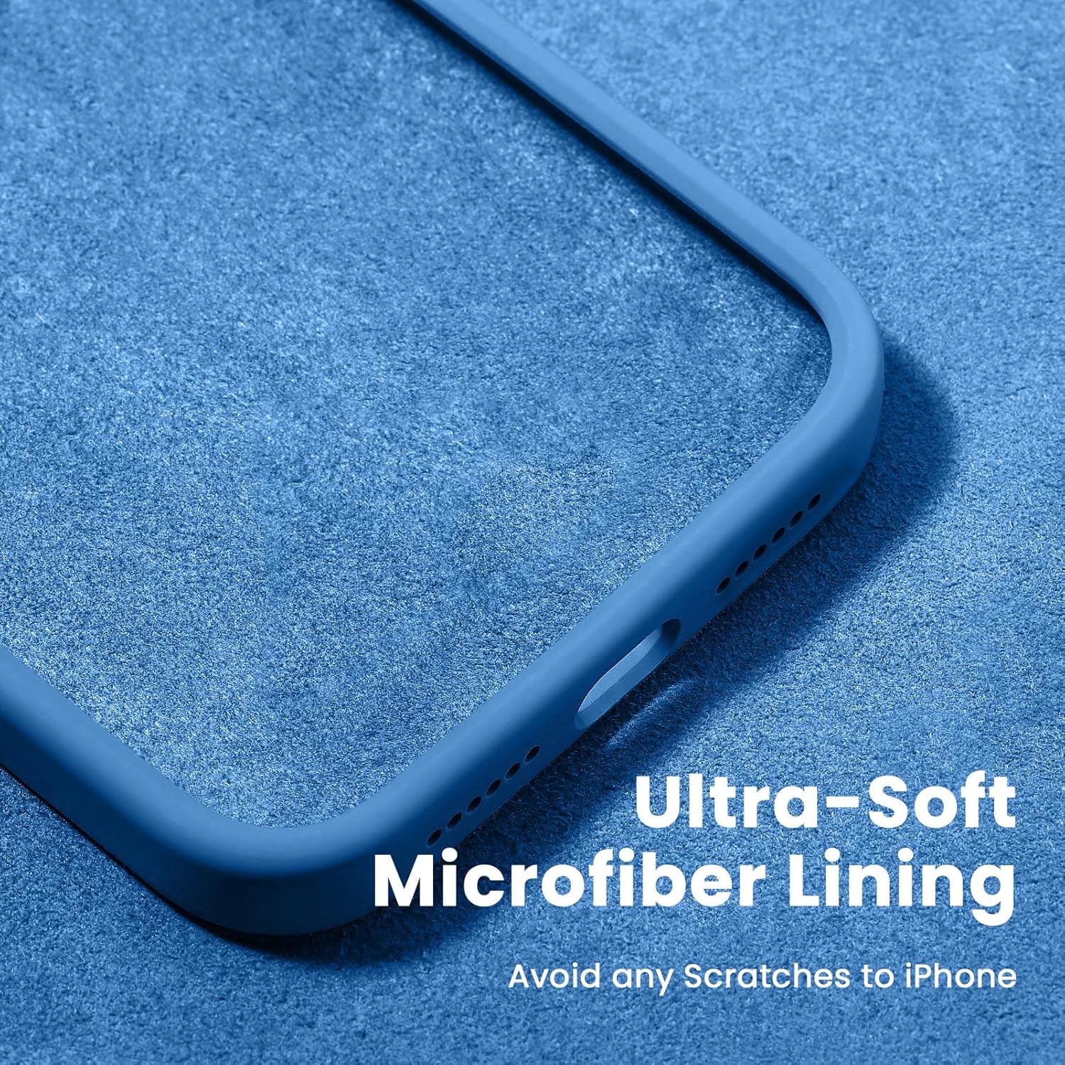 Designed for iPhone SE Case 2022/2020,for iPhone 7 8 Case,[Straight Edges][Camera Protection] Silicone Phone Case with [2X Screen Protectors],Soft Anti-Scratch Microfiber Lining,4.7 inch,Blue - Image 6