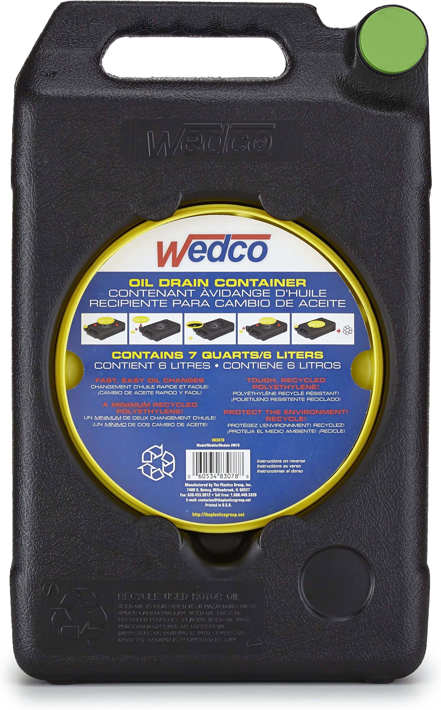 Oil Recycle Drain Pan, 7 Quart