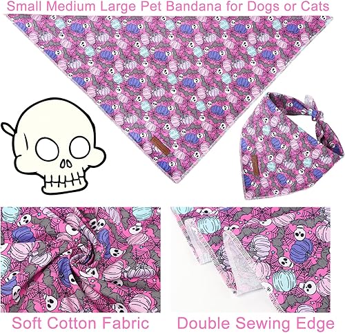 Miniatura 3 de UP URARA PUP Bandana de verano para perro, cómoda bufanda triangular de algodón para perros medianos y grandes, pañuelo lavable para perros machos y