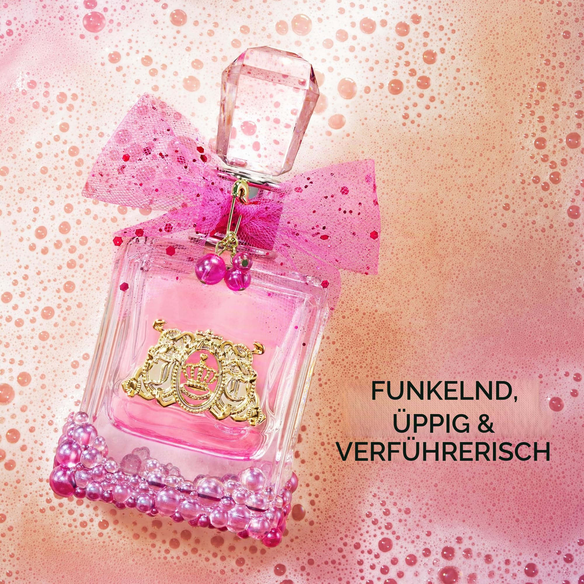 Juicy Couture - Viva La Juicy Le Bubbly Eau de Parfum für Damen, fruchtiger Gourmand-Amberduft, Champagner-inspirierter Beeren-Akkord, Gardenie & goldener Amber, prickelndes & delikates, 100ml