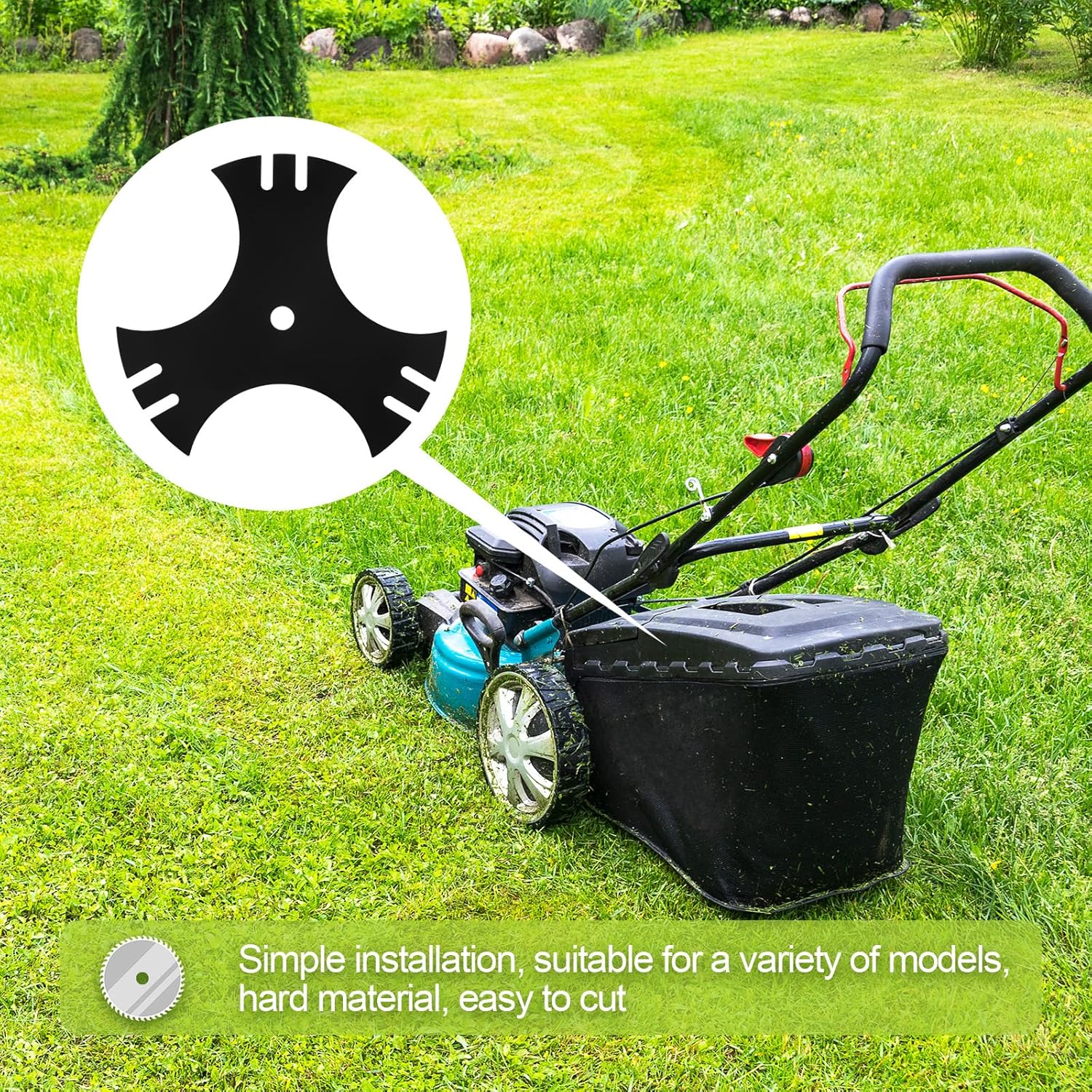 Hiboom 8 Pcs 3 Side Edger Star Blade Star Edger Blade Star Type Edger Blades 5/8" Center Hole Compatible with TB554 TEB515 Edger Most Edger for Grass Garden Yard Lawn Farm