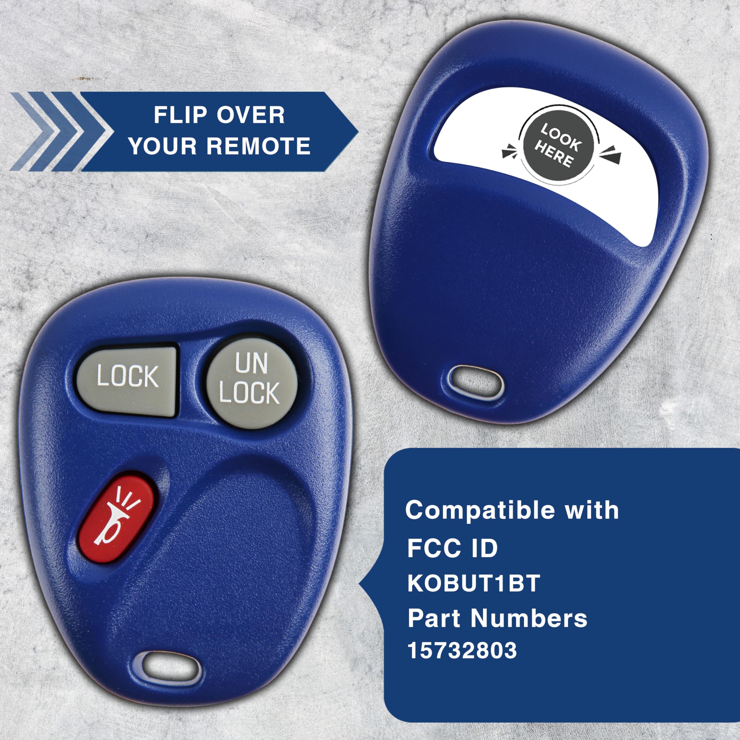 Keyless Entry Remote Key Fob Fits 2000-2001 Chevy Tahoe | 2x Remotes With DIY Programming