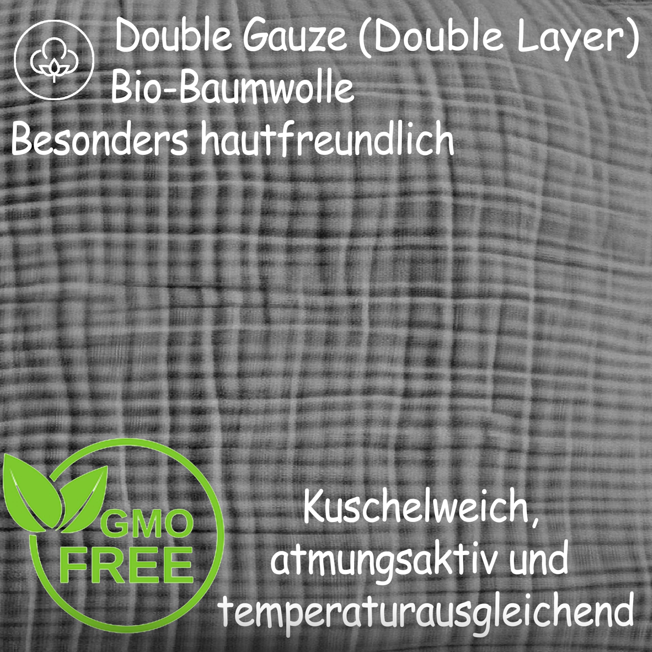PinkZebra Bio-Musselin Babydecke 80x80cm - Weiche Ganzjahresdecke Für Neugeborene