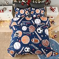 Vista 56 de Andency 3D Baseball Comforter Full (79x90 Inch), 3 Pieces(1 Baseball Comforter, 2 Pillowcases) Microfiber Sport Bedding Set for Boys Kids Teens